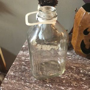 Vintage milk or juice jug glass